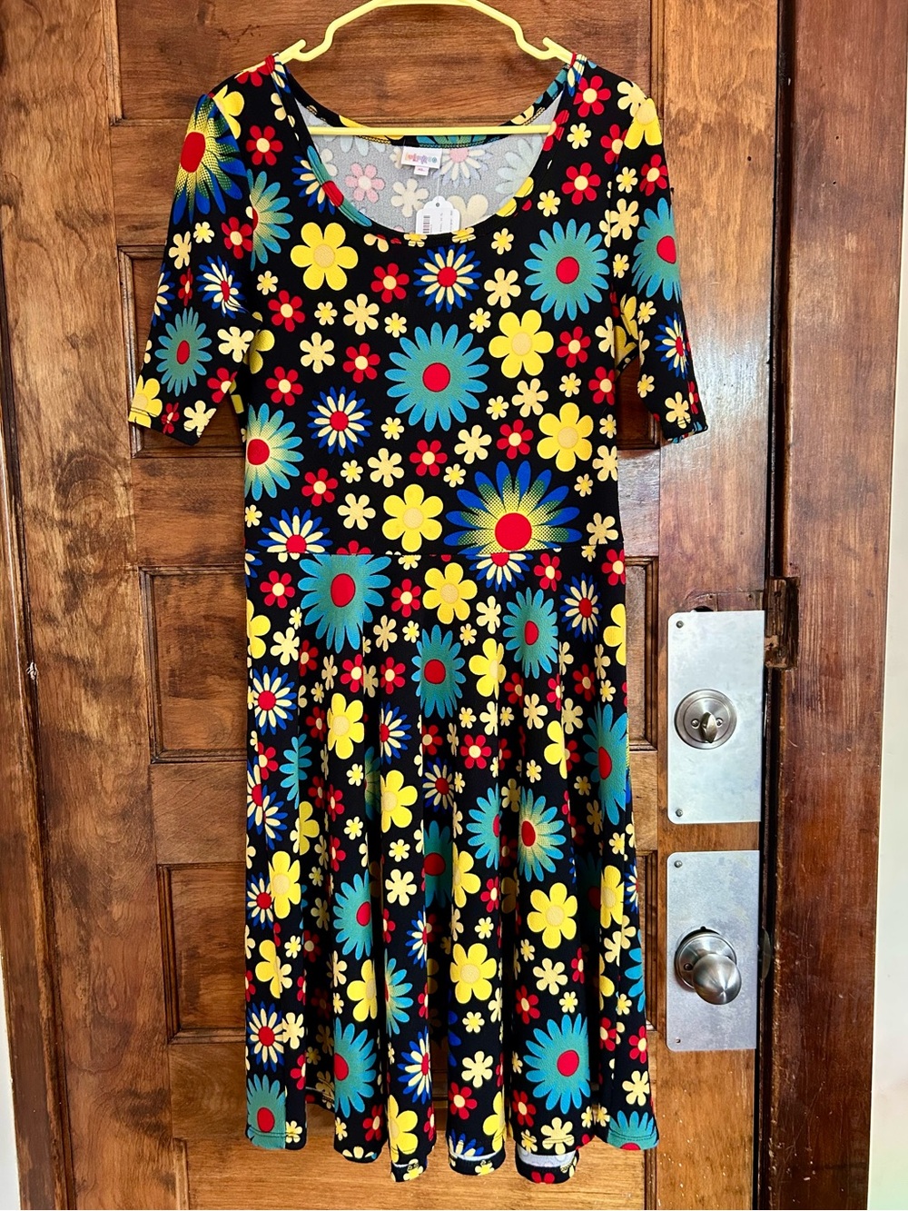 Flower Power Stretchy Fit and Flare Dress